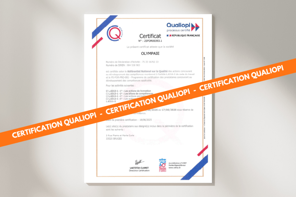 Certification Qualiopi Olympaie